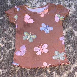 Brown Butterfly Kids Shirt